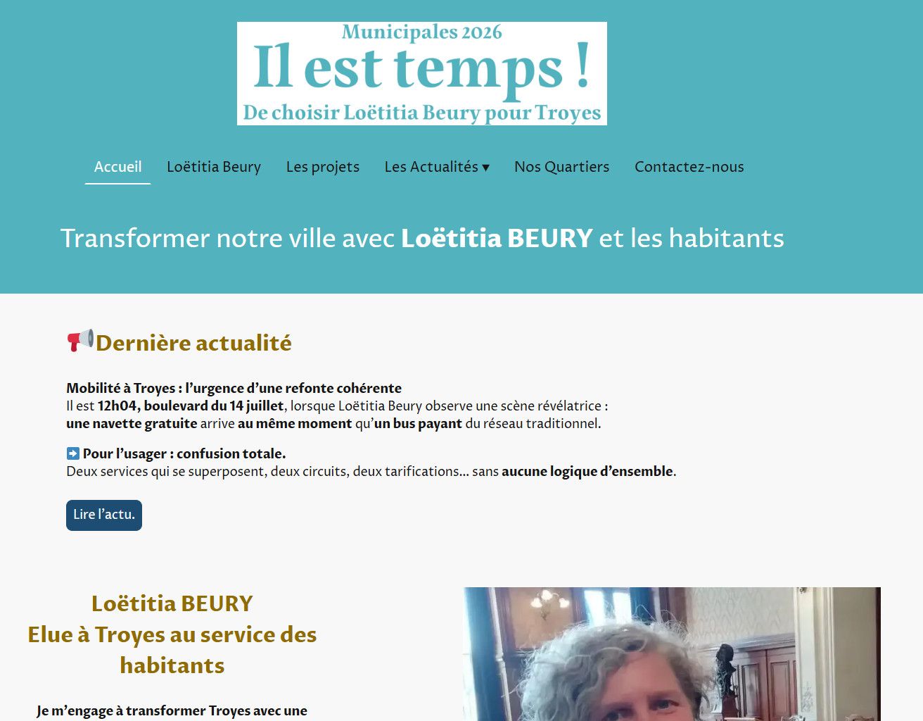 Loetitia Beury candidate election municipales de Troyes